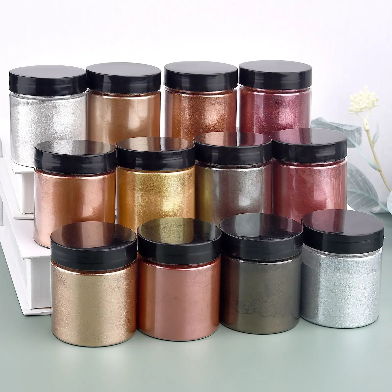 50g/Bottle Metallic Glitter Po - Resin Pigment Set review and price