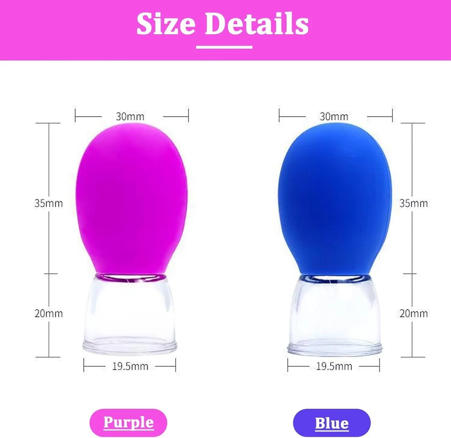 Mini Silicone Facial Cupping V - Vacuum Chamber Small review and price