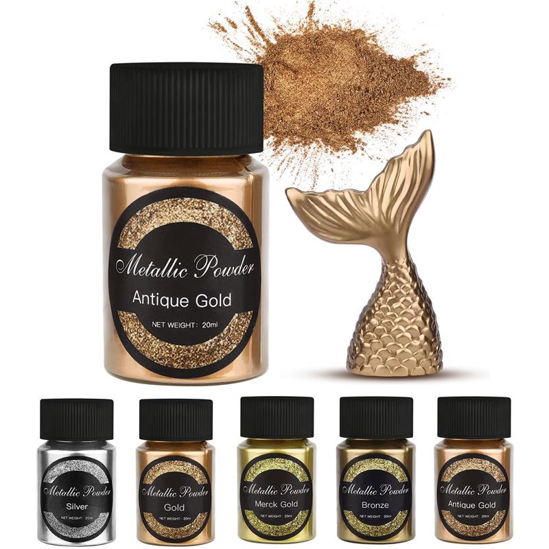 20 Ml Shimmer Metallic Gold Si - Resin Pigment Set review and price